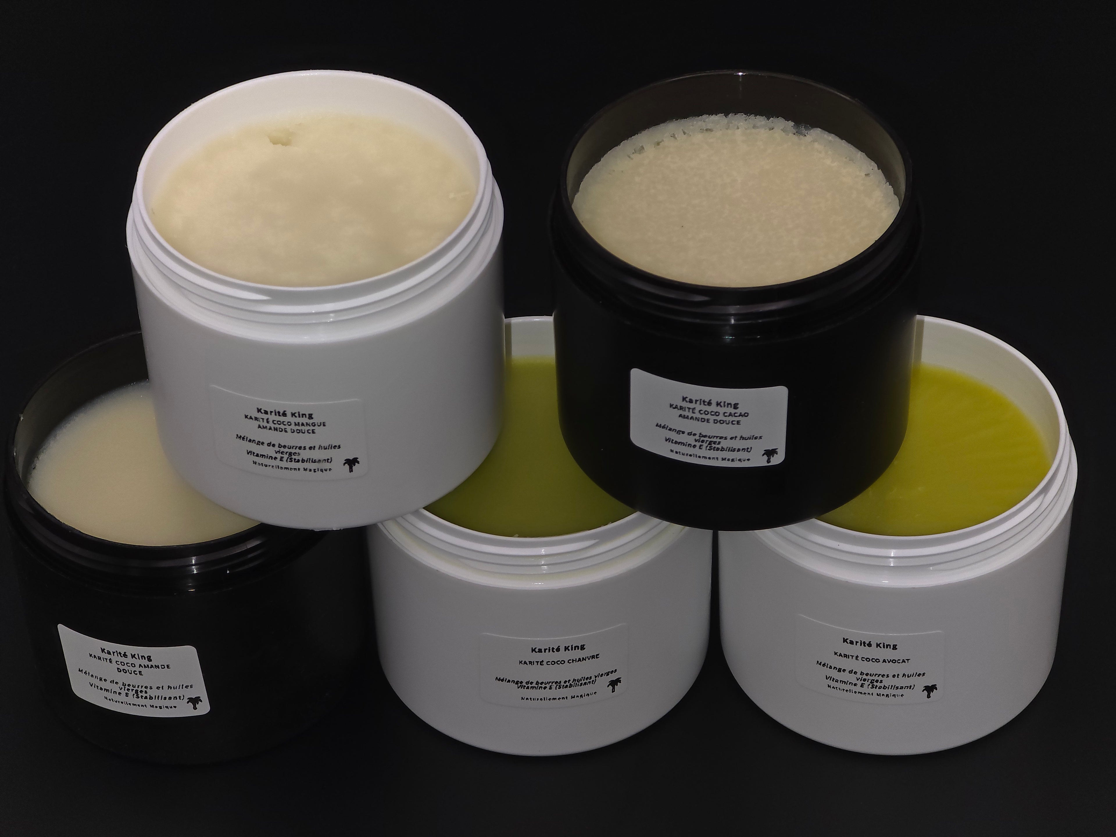 Pack Coco 5 pots de beurre de karité 100ml - Coffret découverte Karité King