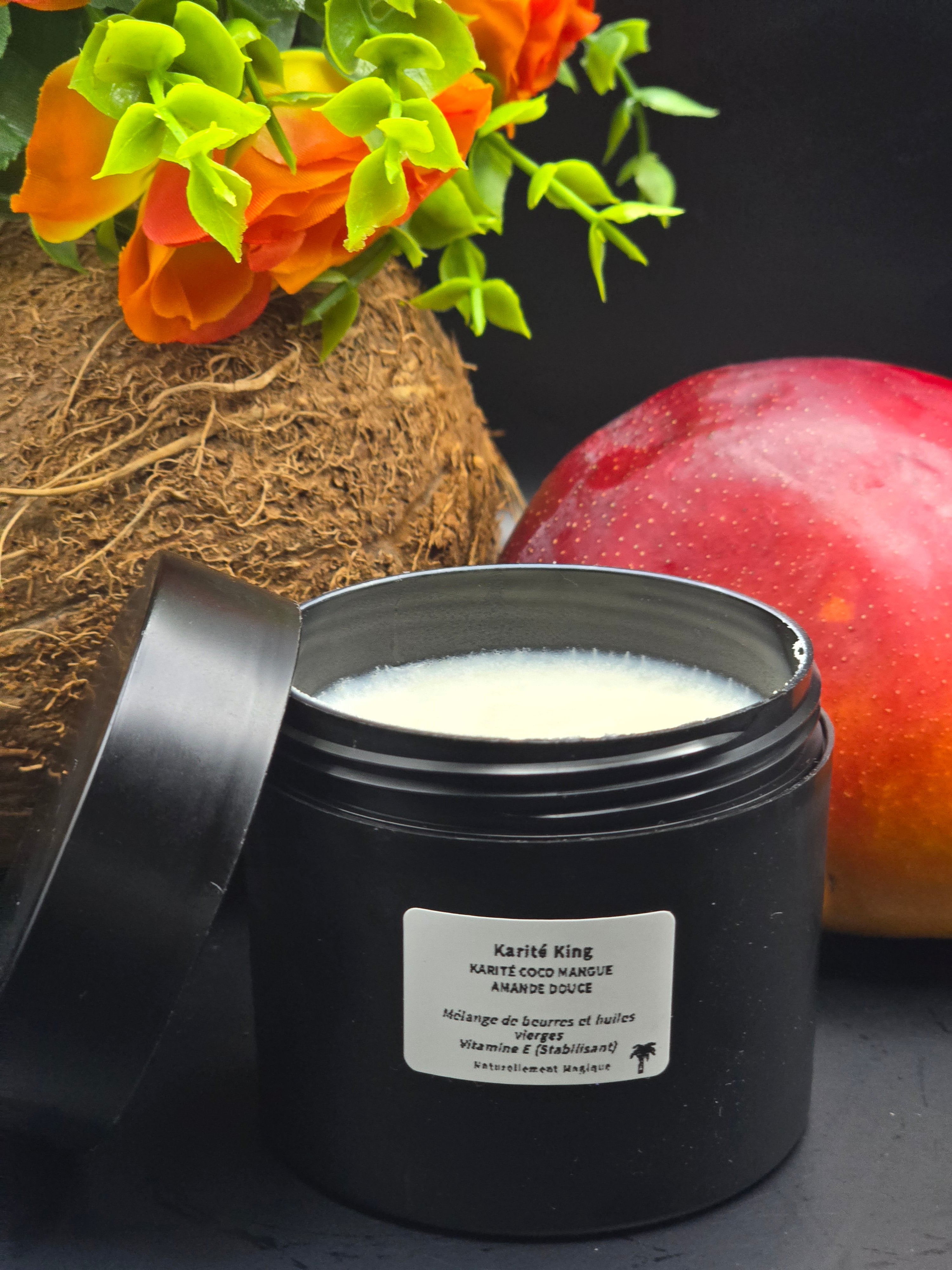 Beurre de karité coco mangue et amande douce - Démêlant naturel adoucissant