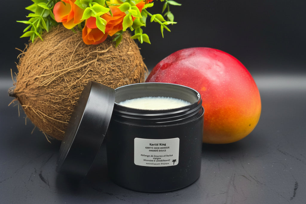 Pot de beurre karité coco mangue Karité King - Soin cheveux frisés et crépus