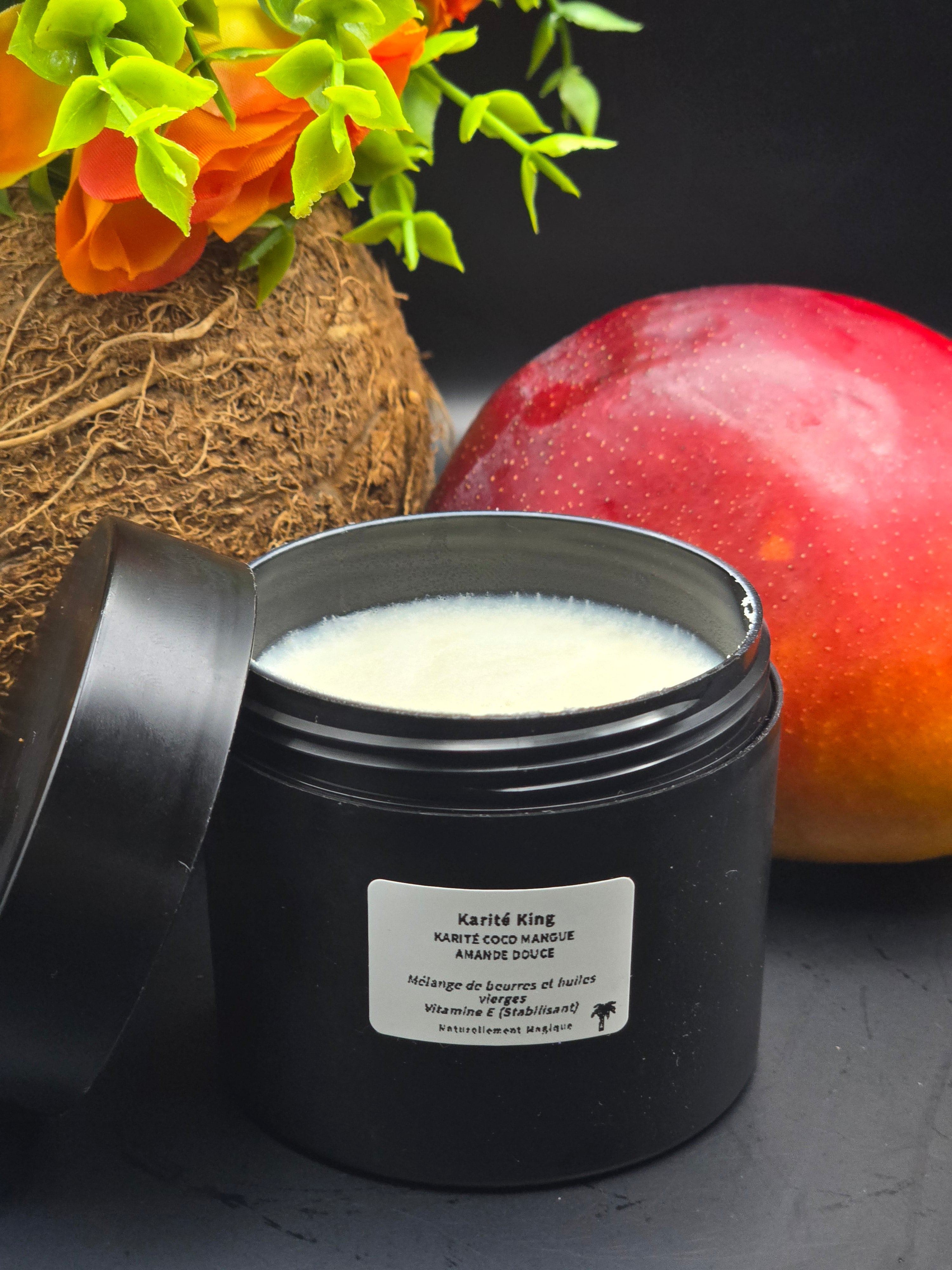 Pot de beurre karité coco mangue Karité King - Soin cheveux frisés et crépus