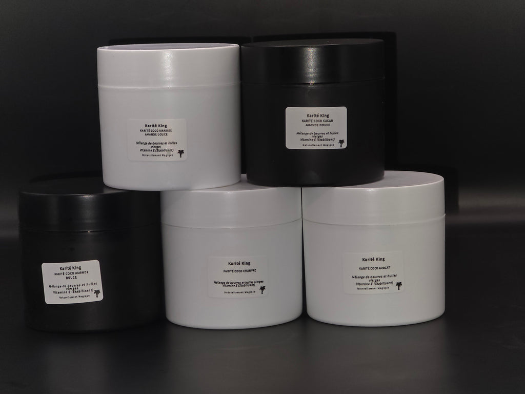 Coffret 5 beurres karité coco - Amande douce, Chanvre, Avocat, Cacao, Mangue